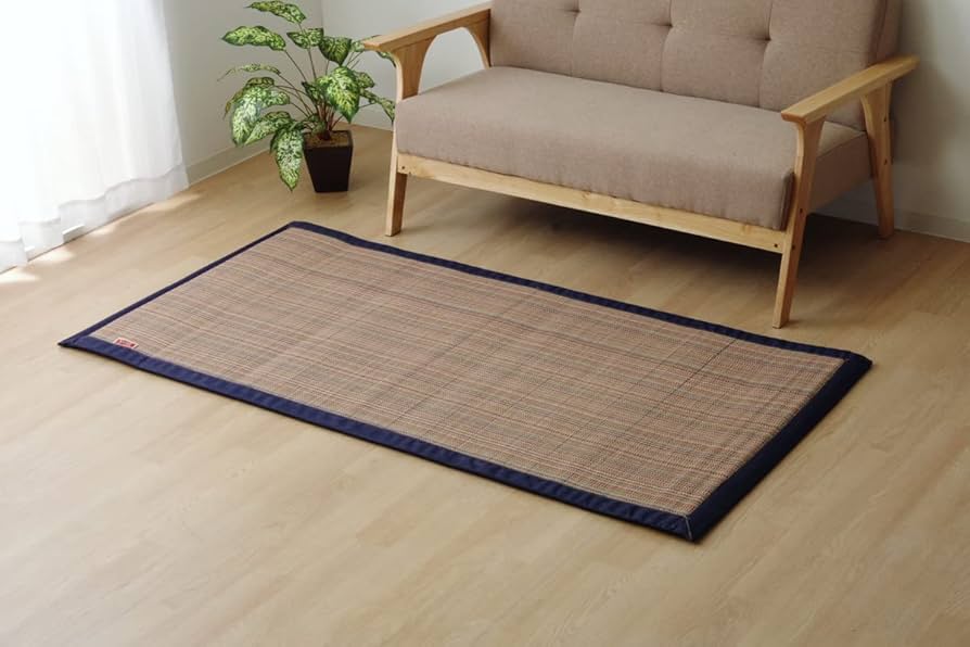 新品　竹センターラグ 竹ラグ ダッヂ 180×180cm IKEHIKO 籐・竹ラグ 180×180cm